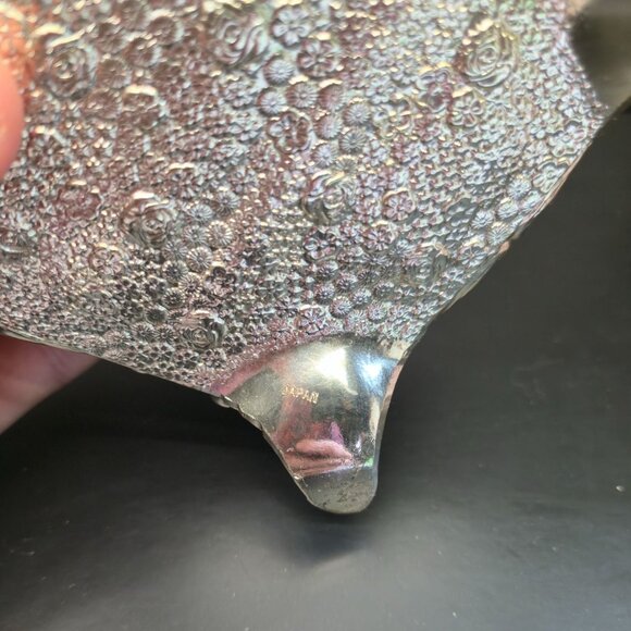 Vintage Jewelry Box Romantic Embossed courting Floral Detail Ornate Trinket Box - Picture 11 of 14